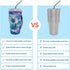 Reusable Iced Coffee Cup Sleeve Neoprene Insulated Sleeves Cup Holder with handle Idea for 30oz - 32oz Tumbler Cups, protein shake bottles (Only C...