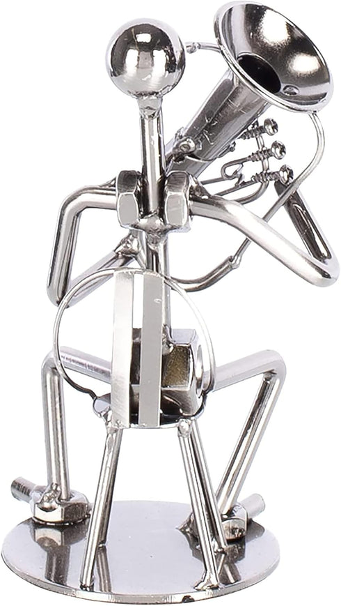 Broadway Gift Silvertone Tuba Player 6 inch Table Top Figurine...