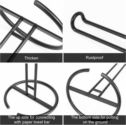 NearMoon Paper Towel Holder/Stand Dispenser, Sturdy, All Metal, Standard or Jumbo-Sized for Kitchen Countertop, Farmhouse, Living Room (1 Pack, Ma...