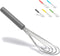 Flat Whisk Silicone Handle Non Slip 10" - 5 Wires Whisk with 10 Heads for Kitchen Cooking by Jell-Cell (Grey)...