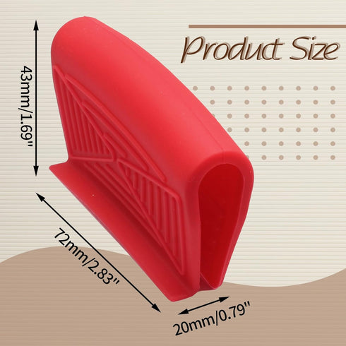 4 PCS Silicone Assist Handle Holder - Heat Resistant Pot Handle Covers - Non-Slip Handle Covers Handle Holder for Kitchen Pot Pan - Black + Red...