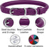 BRONZEDOG Rolled Leather Dog Collar for Small Medium Large Dogs with QR ID Tag (L: 16-18 Inch, Plum)...