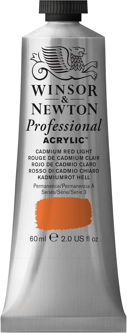 Winsor & Newton Professional Acrylic Paint, 60ml (2-oz) Tube, Cadmium Red Light...