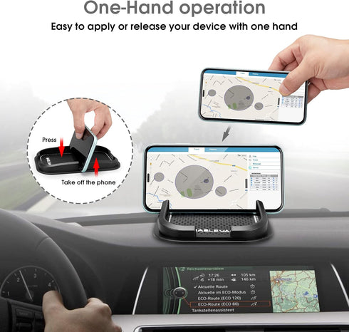 Anti Slip Pad Phone Holder for Car, Reusable Anti Slip Dashboard Pad with Heat Resistant and Damage Free Sticky Silicone Pads for Sunglasses, Keys...