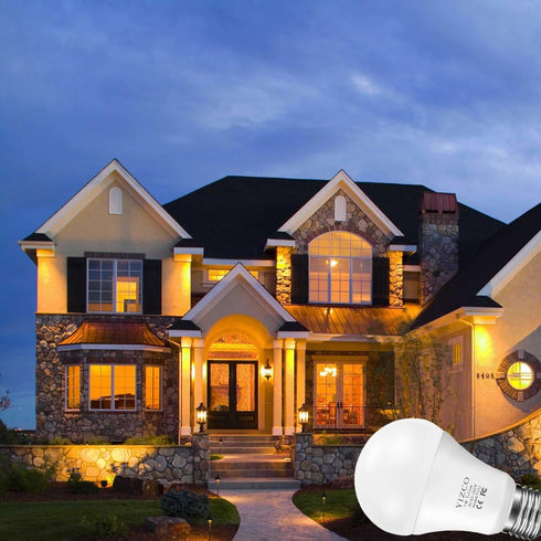 Vgogfly Dusk to Dawn Yellow Bug Light Bulb Smart Amber Bug Lighting Lamp 7W E26/E27 Automatic On/Off, Indoor/Outdoor Yard Porch Patio Garage Garde...