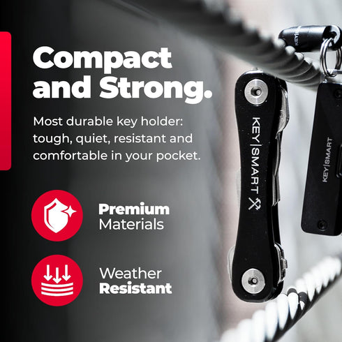 KeySmart Rugged - Multitool Key Holder for Keychain w/Bottle Opener and Pocket Clip, Organizer for Keys, EDC Keychains, Ring for Car Fobs Key Chai...