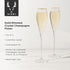 Viski Gold-Rimmed Crystal Champagne Flutes, Crystal Drinking Glasses, Stemmed Wine Martini Glass Set, Housewarming Wedding Wine Gift - Set of 2, 8...