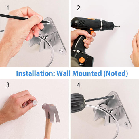 Raised Small Dog Bowls Wall Mount Pet Bowl, Collapsible Elevated Pet Bowl for Dog Cat Chicken Coop - 4 Cups / 1 Quart...