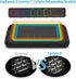 ILEBYGO 2.4Ghz H20 Mini Wireless Keyboard and Touchpad Mouse Combo,7 Colors Adjustable, Rechargeable Auto-Rotation of Touch Panel Handheld Remote ...