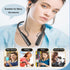 Wireless Bluetooth 5.3 Neckband Headphone, Hanging Neck Magnetic Attraction Headset with LED Power Display, Foldable Silicone Collar Sports Earpho...