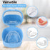 Retainer Case,Mouth Guard Case,Denture Case,Orthodontic Aligner Case With Mirror and Ventilation Holes Night Guard Case,Sky Blue...