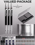 Nicpro 2mm Metal Mechanical Pencil Set with Case, 3PCS Lead Pencil Holder 2.0 mm with 144PCS Lead Refills (4H 2H HB 2B 4B 6B Color), Eraser, Sharp...