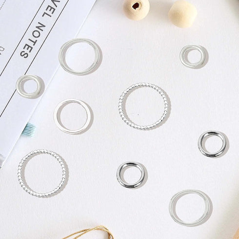 14mm Pack of 100pcs Silver Color Closed Jump Rings for Necklace Bracelet Jewelry Making...