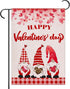Happy Valentines Day Gnomes Garden Flag 12.5x18 Inch?Love Heart Valentine's Day Gnomes Red Buffalo Plaid Yard Flag Double Sided Anniversary Weddin...