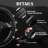 CAR PASS® Carbon Fiber Steering Wheel Cover, Segmented Wheel Protector Non-Slip Sporty Car Accessories, Universal Fit for D-Shape O-Shape 14.5" to...