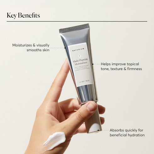 Naturium Multi-Peptide Moisturizer Plus Ethylated Vitamin C & Panthenol, Hydrating & Smoothing Skin Care, 1.7 oz...
