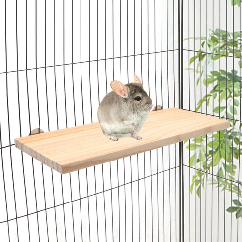 Wontee Bird Perch Stand Wooden Platform for Cockatiels Conures Rats Gerbils Chinchillas Squirrels (M)...