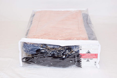 Set of 10 Clear Vinyl Zippered Storage Bags 11 x 15 x 4 Inch...
