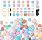 FASHEWELRY 122Pcs Pastel Silicone Beads for Keychain Making Colorful Round Silicone Focal Beads Abacus Hexagon Rubber Beads for DIY Crafts Jewelry...