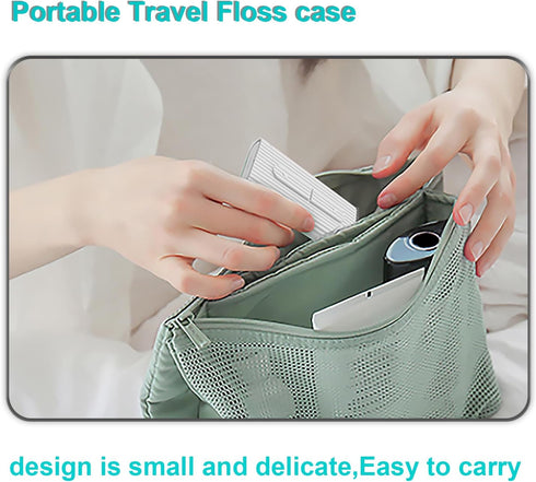 Holy Rose Dental Floss Portable Dispenser 4 Boxs,Travel Floss Picks Case 2 Box with Adults Floss Sticks 160 Count,Flosser Toothpick is Cleaning Te...