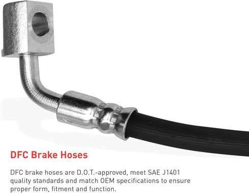 Dynamic Friction Company Front Brake Line Hose 350-02001 For 1971-1973 Volkswagen Super Beetle, 1971-1979 Volkswagen Transporter, 1972-1976 Porsch...