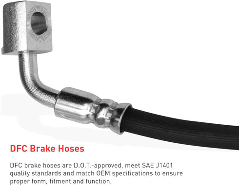 Dynamic Friction Company Front Brake Line Hose 350-40231 For 2014-2020 Ram ProMaster 1500, 2014-2020 Ram ProMaster 2500, 2014-2020 Ram ProMaster 3...