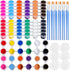 6 PCS Mini Paint Set,Kids Paint Bulk Set,Washable Acrylic Paint Strips Set for Kids & Adults,12 Filled Paint Strips in 12 Colors,12 Brushes 6 Mixi...