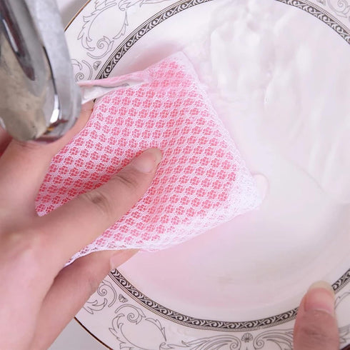Sponge Individually Wrapped, Kitchen Dishwashing Sponge, Mesh Net Scouring Pad, Odor-Free Sponge Wipes Suitable for Travel Apartments (Multicolor ...
