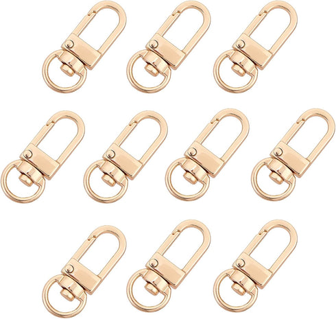 PH PandaHall Key Chain Clips, 30 Pieces Golden Metal Lobster Claw Clasps Swivel Lanyards Trigger Snap Hooks Strap for Keychain Key Rings DIY Bags ...