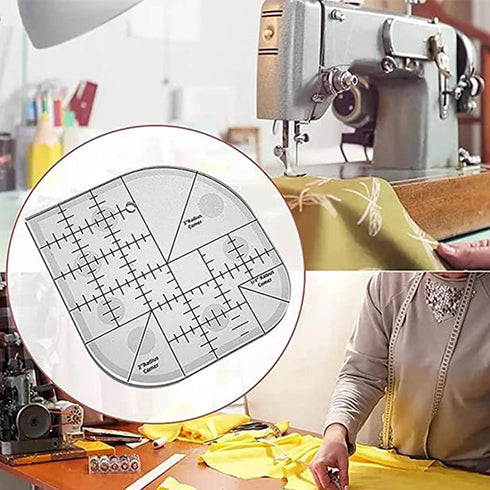Creative Curved Corner Cutter Quilt Ruler | Acrylic Sewing Patchwork Ruler Quilting Templates | DIY Sewing Supplies Sewing Template Patchwork Tool...