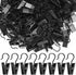 Teenitor 100 Pack Small Curtain Clips Curtain Hooks for Outdoor String Lights, Stainless Steel Clips for Hanging Curtain Hooks for Drapes, Black...