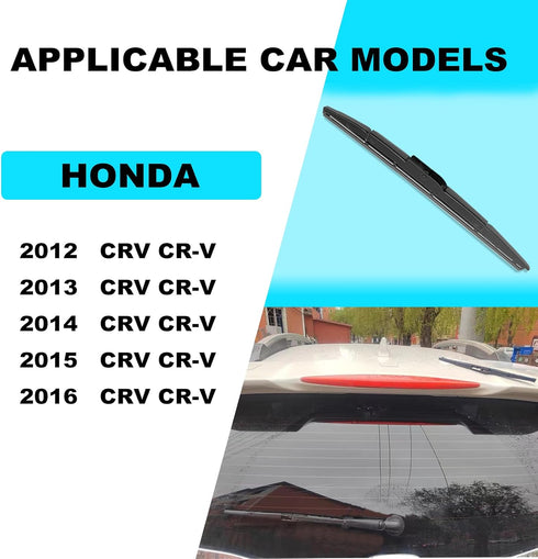 12.6 inch Rear Windshield Wiper Blade, Compatible with Honda CRV Rear Window 2012 2013 2014 2015 2016 +More Cars, Rear Wiper Blade Replacement (Pa...