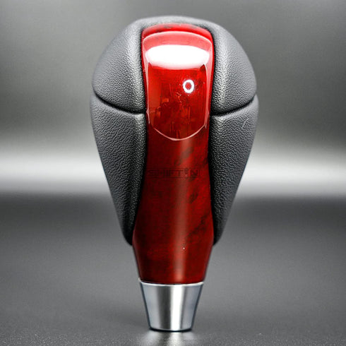 Gear Shift Knob, Cherry Red, Walnut Wood, Leather, for Lexus ES300h ES350 GS300 GS350 GS430 GS450h GS460 IS250 IS300 IS350 LS460 LS600h RX350 RX45...
