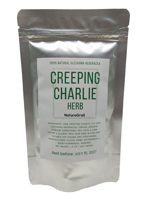 Creeping Charlie Herbal Tea, Made from 100% Glechoma Hederacea, Cut & Dried Ground Ivy - Net weight: 1.0oz/28.5g...