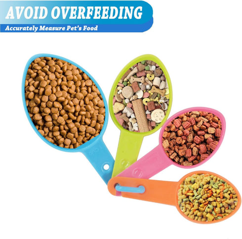 Pet Food Scoops Plastic Measuring Cups Set for Dog Cat and Bird Food (Random Color)...