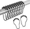 Amazer Matte Black Shower Curtain Rings - Set of 12 - Rust-Resistant Metal Shower Hooks for Bathroom Shower Rod...