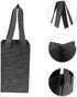 Foldable Tote Bag 4 Bottle Wine Carrier Tote Wine Bottle Bags Felt Wine Carrier Reusable Grocery Bags for Travel Camping and Picnic Dark Grey Coll...