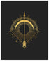 Occult Gold and Black Prints - Set of 6 (8x10) Glossy Wall Art Decor Alchemy - Witch -Third Eye - Planets...