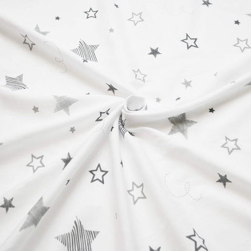 TL Care Printed 100% Cotton Knit Fitted Contoured Changing Table Pad Cover - Compatible with Mika Micky Bassinet, Super Stars, for Boys and Girls...