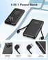 TG90° Power Bank Portable Phone Charger, 5000mAh Lightweight Battery Pack with Built-in AC Wall Plug and Cables, Ultra Mini Battery Charger Compat...