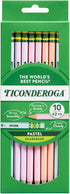 Ticonderoga® Pastel Pencils, 2 Soft, Assorted Colors, Pack Of 10 Pencils...