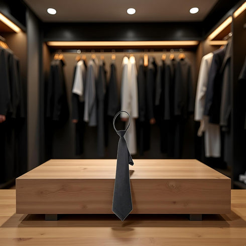 JJLFresheners 42cm Black Women 's Narrow Necktie with Zipper Adjustable Neck Tie Elegant All-match Trendy Unisex Casual Business Length...