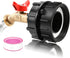 IBC Tote Adapter Fittings, 275-330 Gallon IBC Tote Water Tank Adapter, 2.44" Fine Thread IBC Tote Valve Faucet, Brass Garden Hose Connector, IBC T...