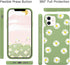 JOYLAND Mustard Green Soft Liquid Silicone Rubber Lovely Flower Daisy Phone Case Cover for iPhone 7/8/SE 2020 with Microfiber Linin Flowers Floral...