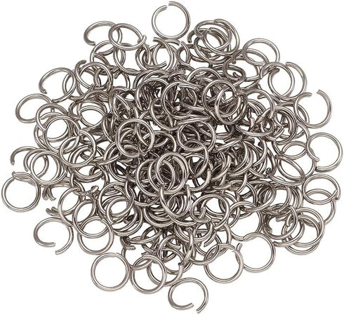 Craftdady 1000Pcs Stainless Steel Open Jump Rings 5mm Round 0.8mm Thick Tiny Connector Rings for Jewelry Making...
