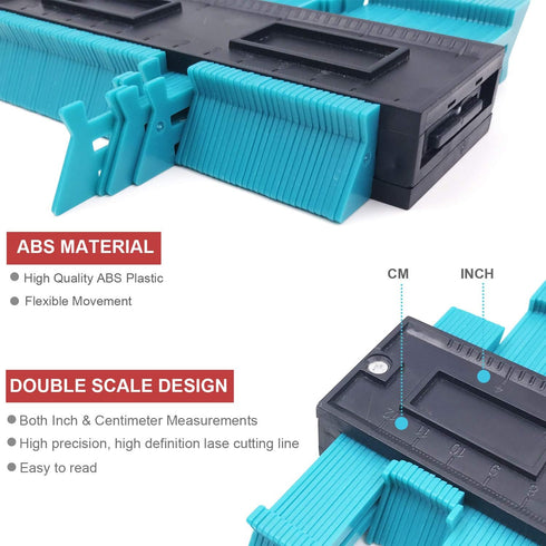 Relitec Contour Gauge Duplicators, Simple Shape Contour Gauge Duplication, Instant Template For Curved and Odd Shapes, Easy Master Outline Gauge T...