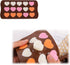 homEdge 15-Cavity Dimpled Heart Shape Chocolate Mold, Silicone Dimpled Valentine Heart Chocolate Gummy and Candy Mold...