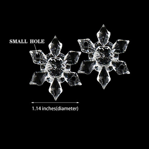 200 Pieces Acrylic Snowflake Ornaments Snowflake Table Scatters Christmas Xmas Tree Hanging Pendant Beads Decorations for DIY Crafts Winter Wonder...