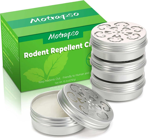 Peppermint Oil to Repel Mice and Rats, 4 Pack for Car Engines, Mouse Repellent Keeping Rodents Out of House Garages, Human Pet Dog Plant Safe...