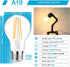 Ascher 60 Watt Equivalent, E26 LED Filament Light Bulbs, Warm White 2700K, Non-Dimmable, Classic Clear Glass, A19 LED Light Bulb with 80+ CRI, 6-P...